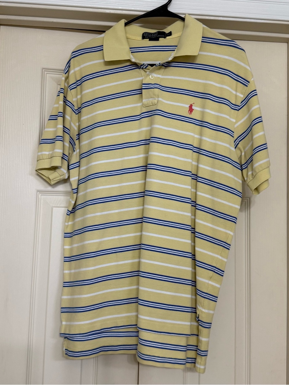 Polo by Ralph Lauren Yellow and Navy Striped Polo Shirt